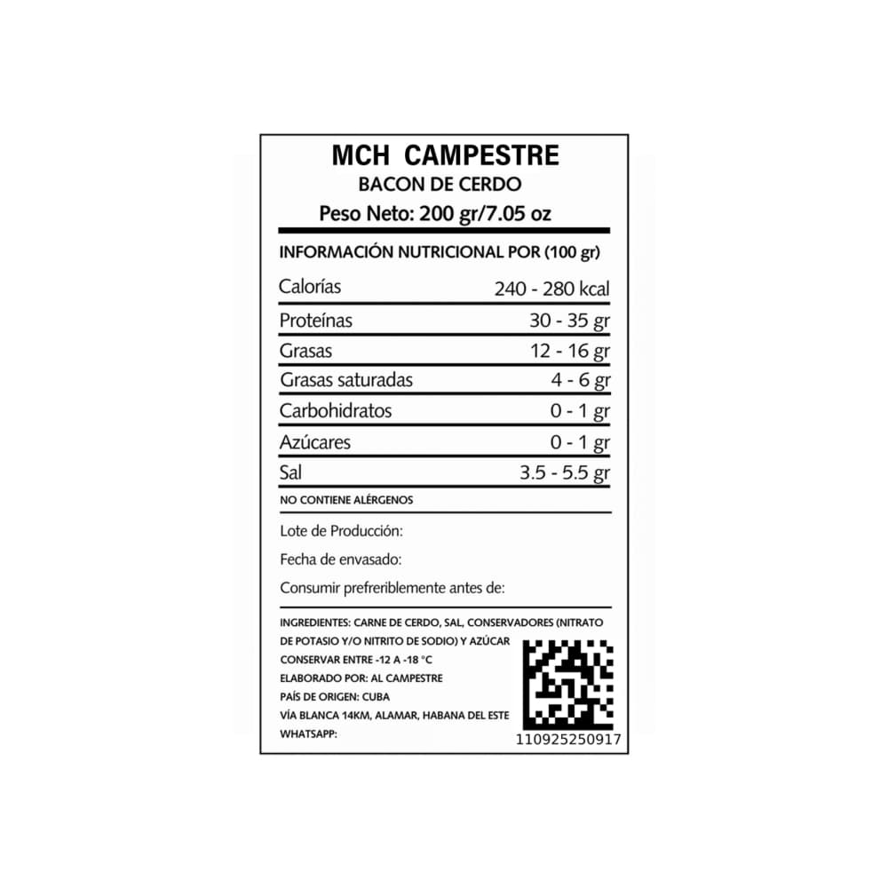 Bacón MCH Campestre (200 g / 7.05 oz) - Miniatura 3