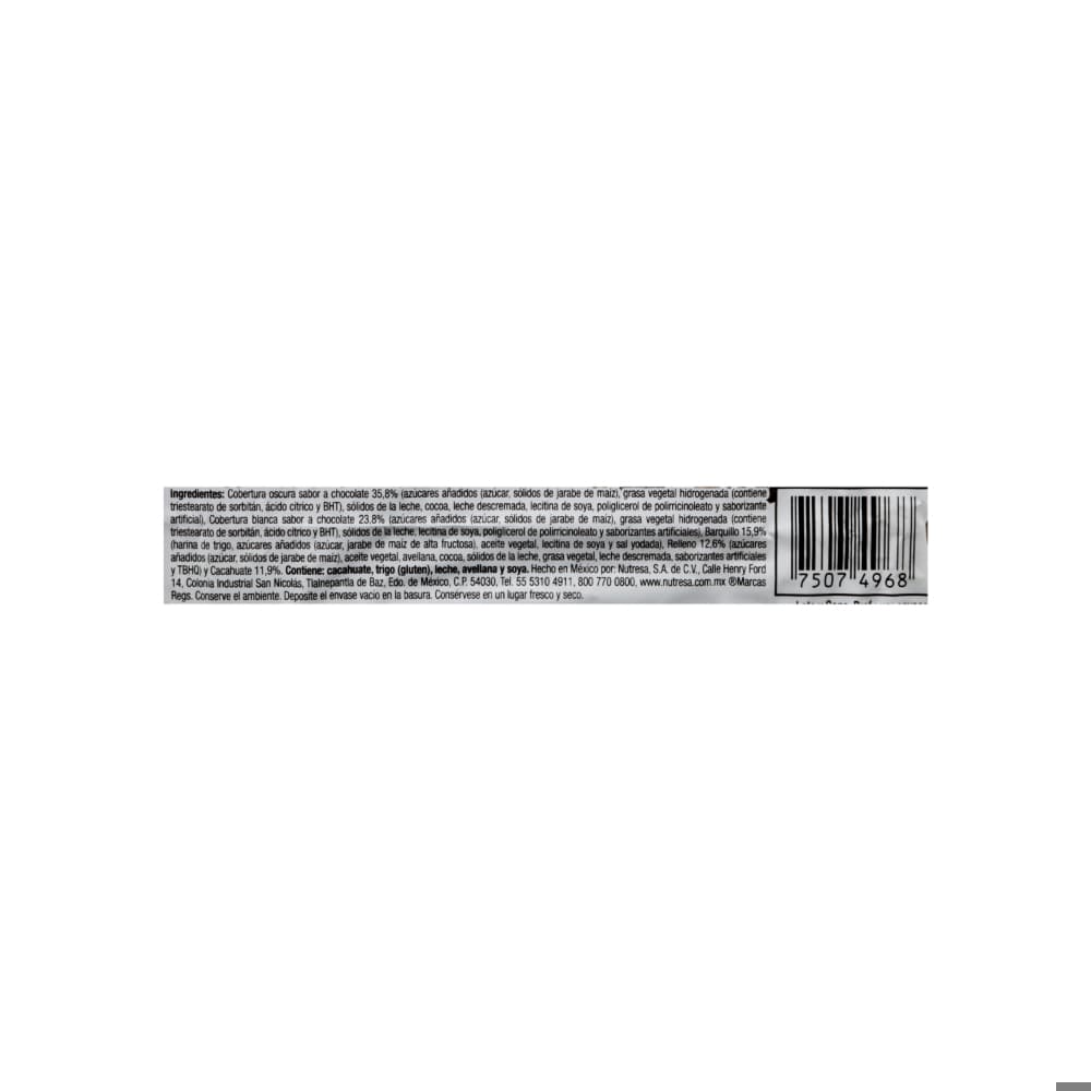 Barquillo relleno de crema sabor avellana con cubierta sabor a chocolate y cacahuete Muibon (21 g) - Miniatura 2