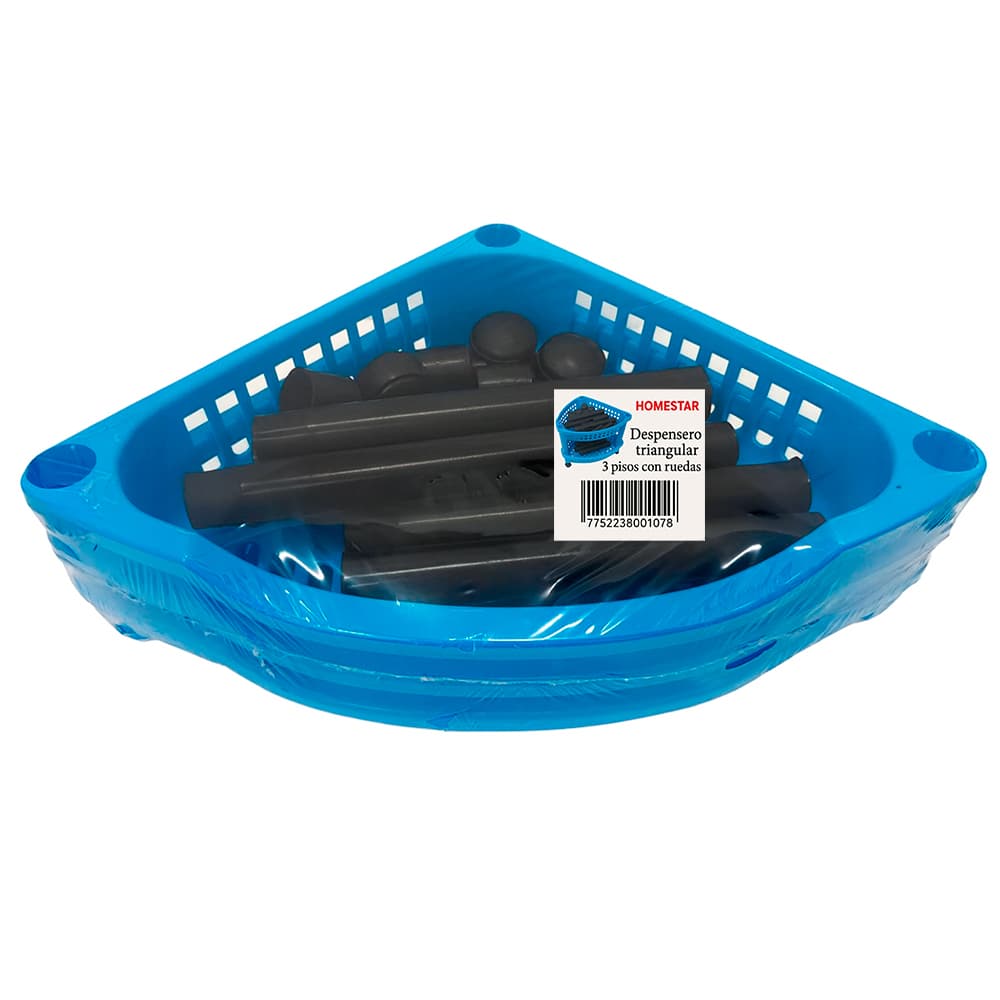 Despensero triangular 3 pisos con ruedas Homestar - Miniatura 4