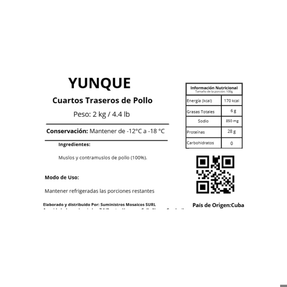 Cuartos traseros de pollo Yunque (2 kg / 4.4 lb) - Miniatura 3