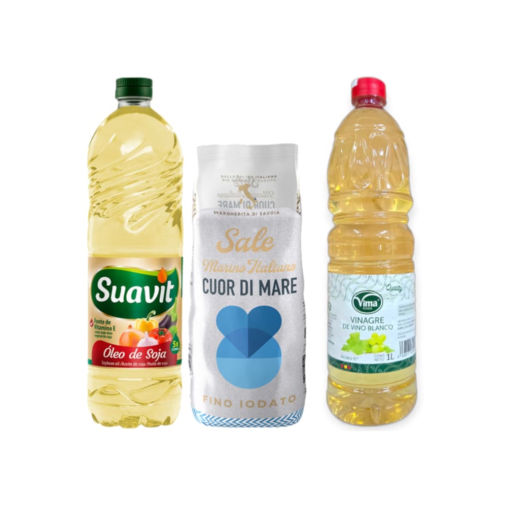 Combo de vinagre + aceite + sal. - Imagen 1