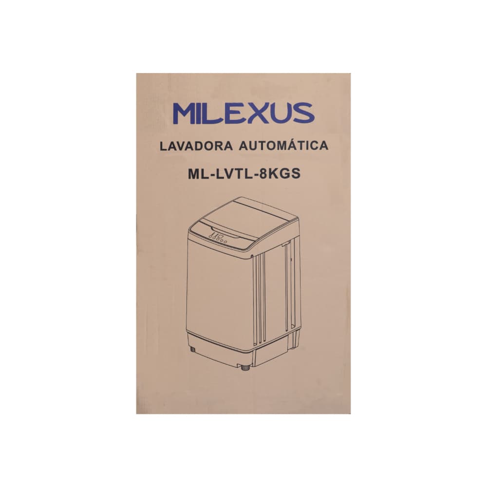Lavadora automática de 8 kg color gris Milexus ML-LVTL-8KGS - Miniatura 2
