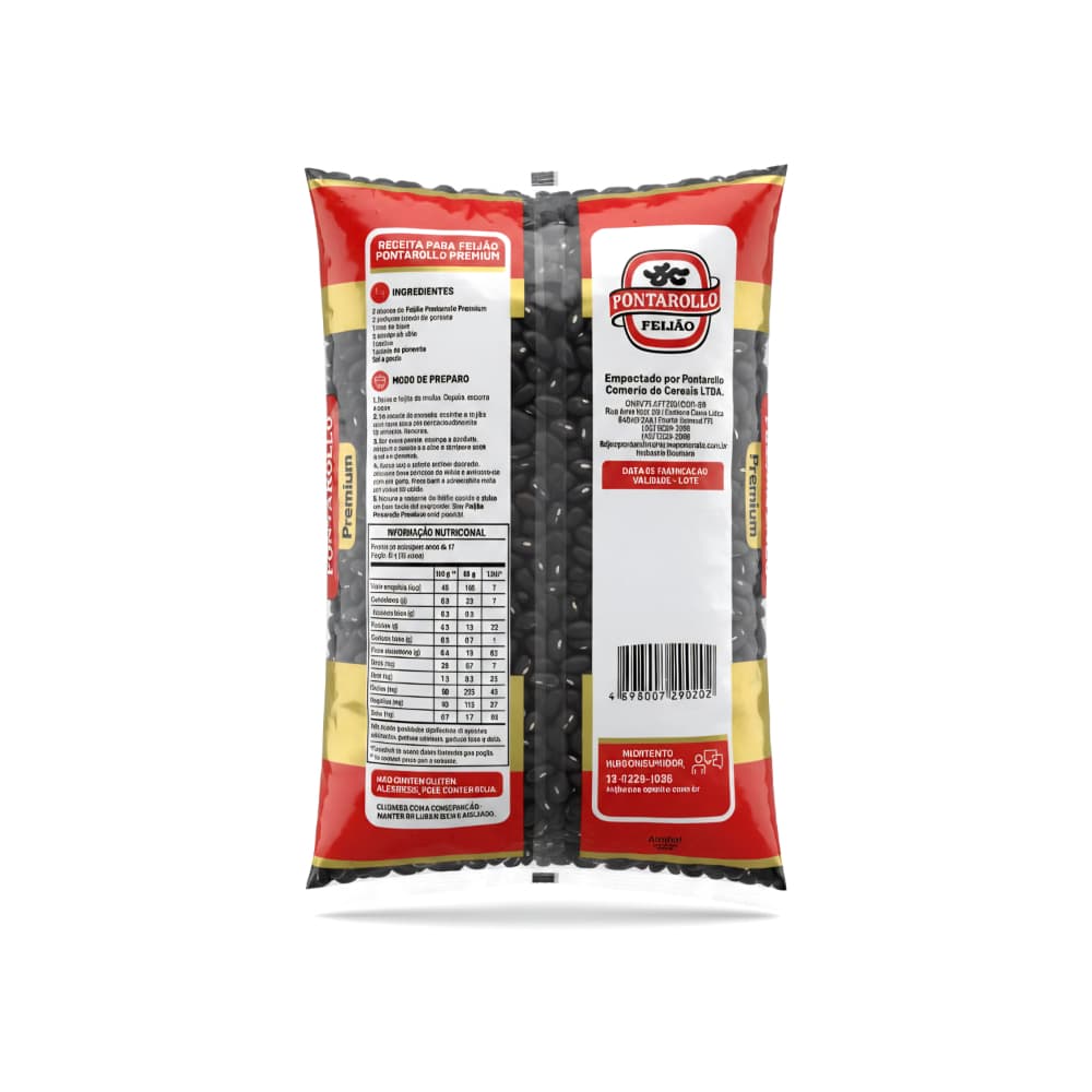 Frijoles negros Pontarollo Premium (1 kg / 2.2 lb) - Miniatura 3