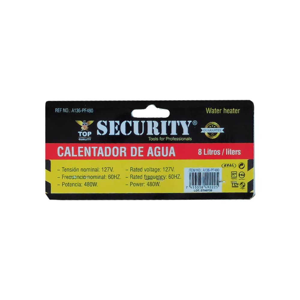 Calentador de agua de 110 V / 60 Hz / 480 W Security - Miniatura 3