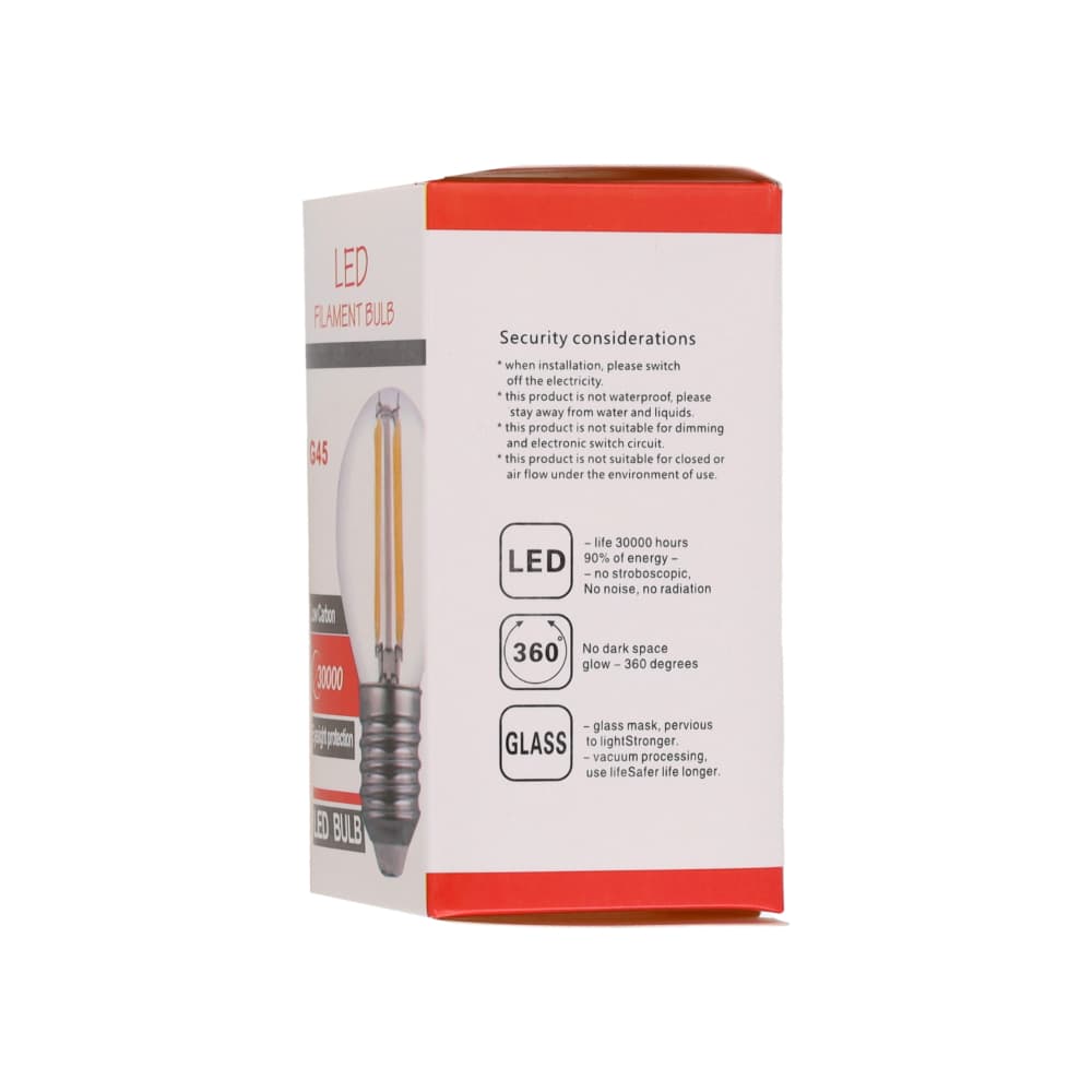 Bombilla transparente de luz cálida 4W Malu - Miniatura 4