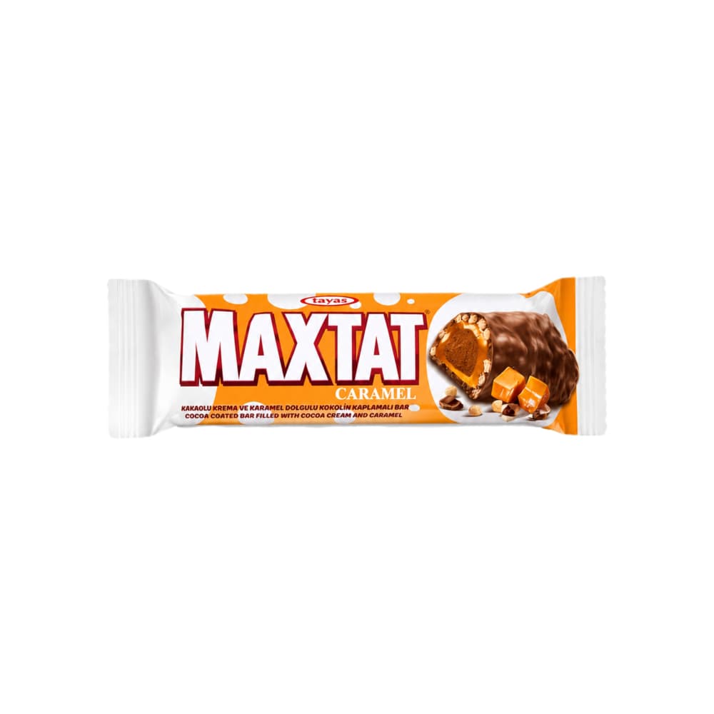 Barra recubierta de cacao rellena de crema de cacao y caramelo Tayas (30 g / 1.06 oz) - Miniatura 1