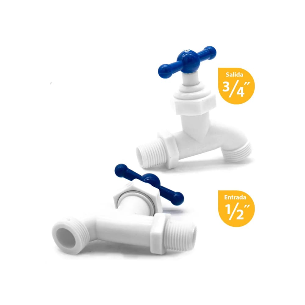 Llave de chorro plástica ½" x ¾" Griven A367-LLA-81 - Miniatura 2