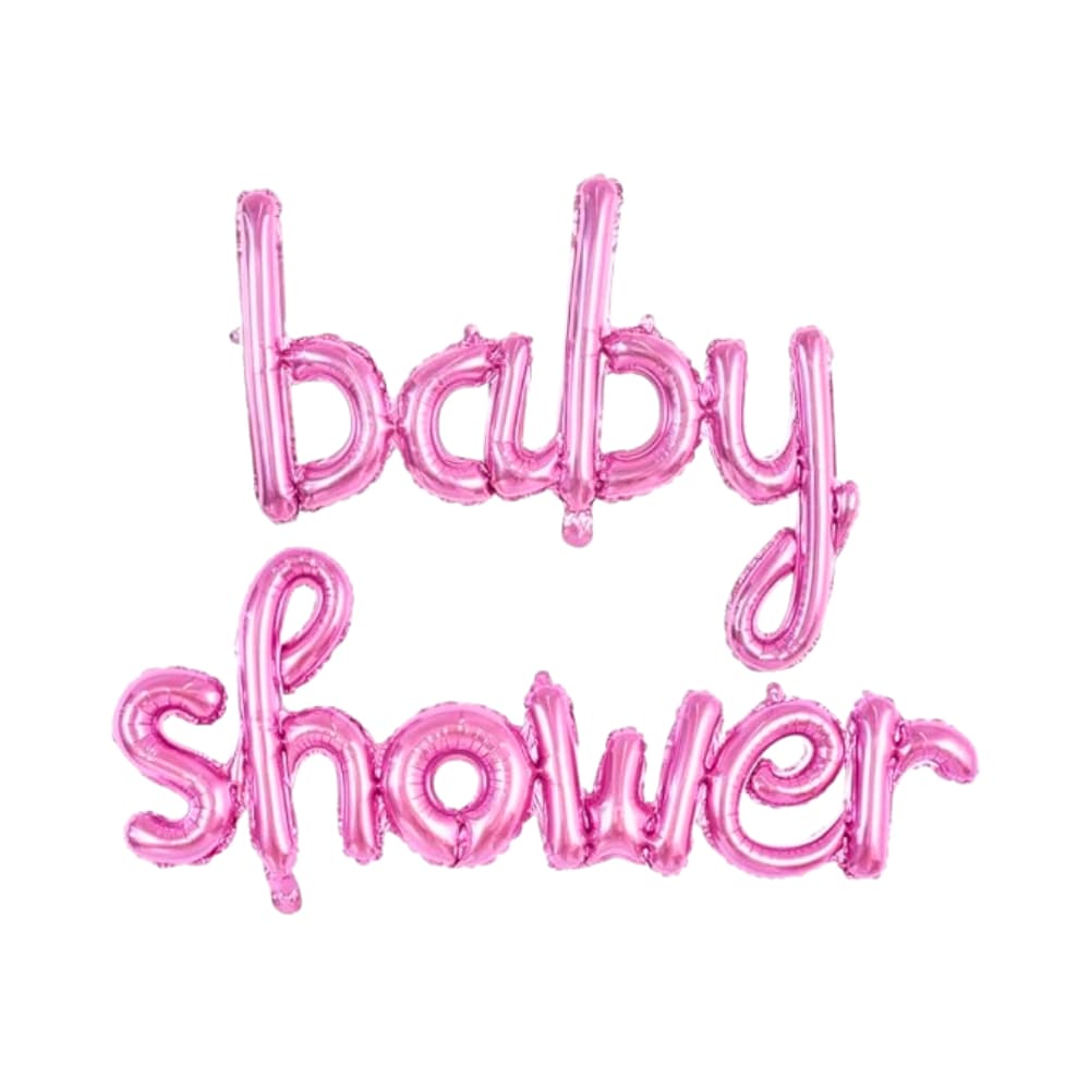 Globo rosado plateado para la fiesta del bebé - Miniatura 2