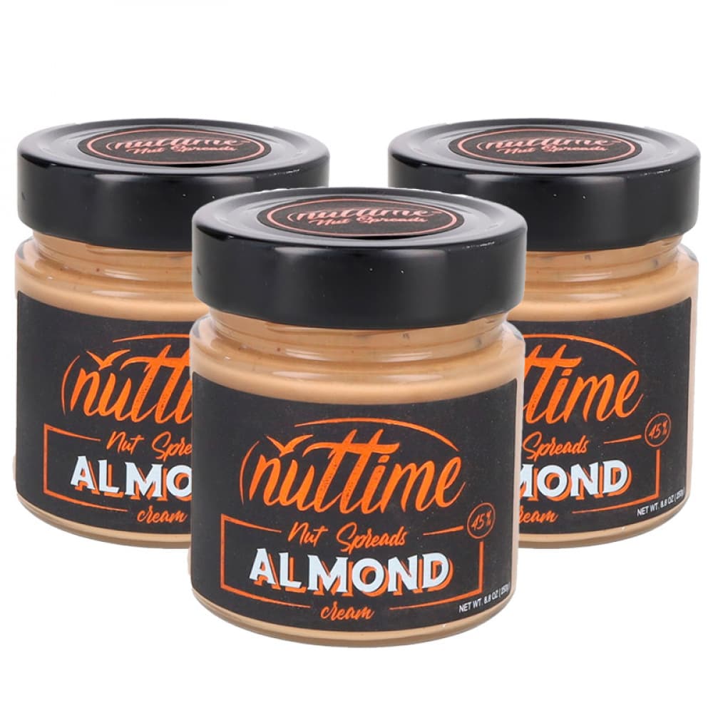 Crema de almendras para untar Nuttime (3 x 250 g / 8.80 oz) - Imagen 1