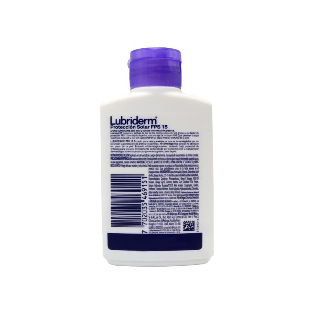 Crema humectante cara y cuerpo con FPS-15 Lubriderm (120 ml) - Miniatura 7
