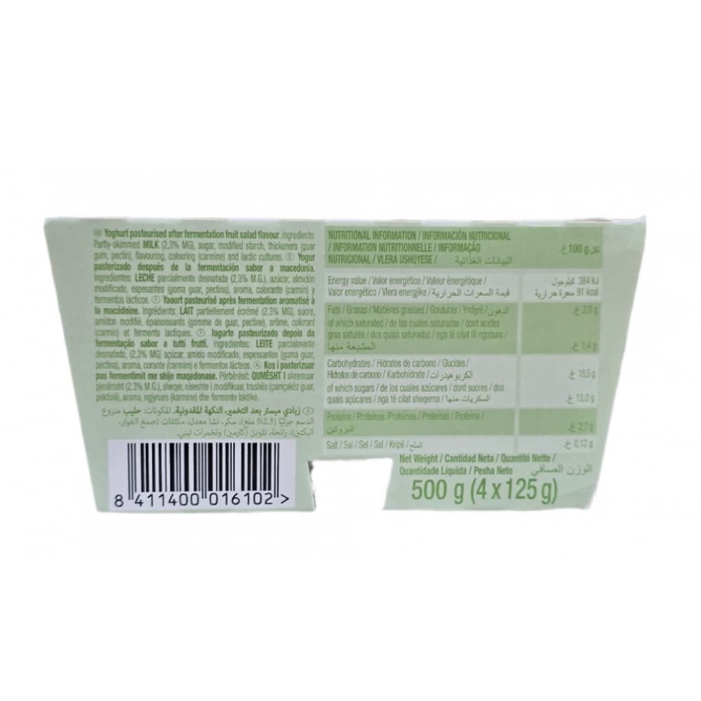 Yogur pasteurizado sabor a macedonia (48 x 125 g) - Miniatura 3