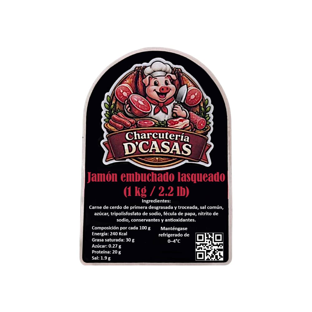 Jamón embuchado lasqueado D'Casas (1 kg / 2.2 lb) - Miniatura 3