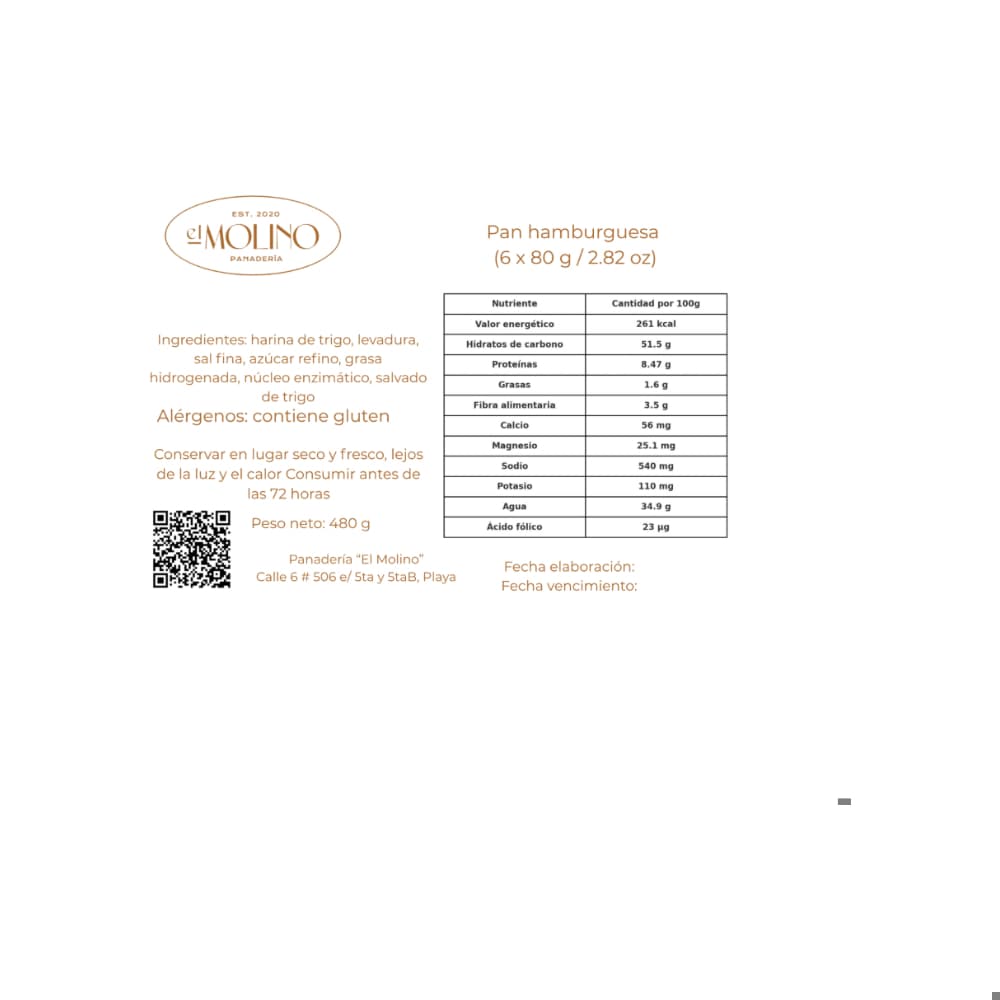 Pan para hamburguesa El Molino (18 x 80 g / 2.82 oz) - Miniatura 3