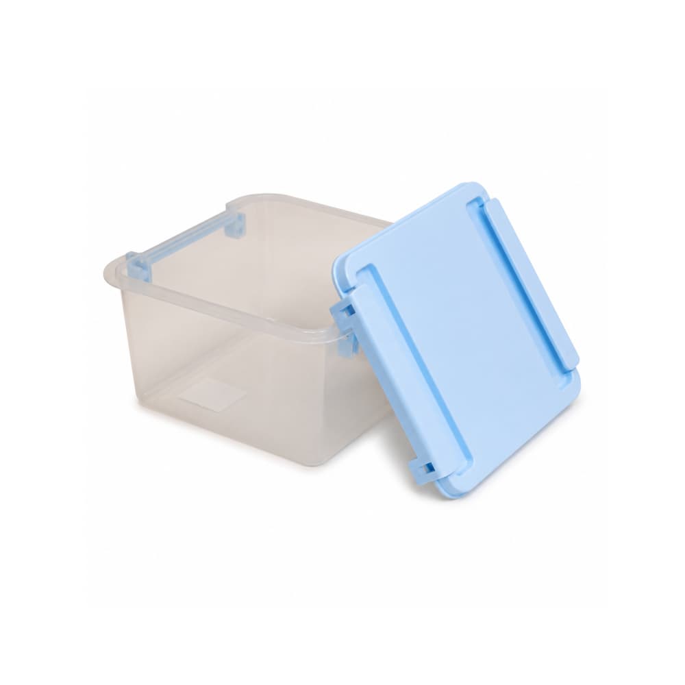 Fiambrera cuadrada de plastico color azul 1 L Casa y Menaje - Miniatura 2