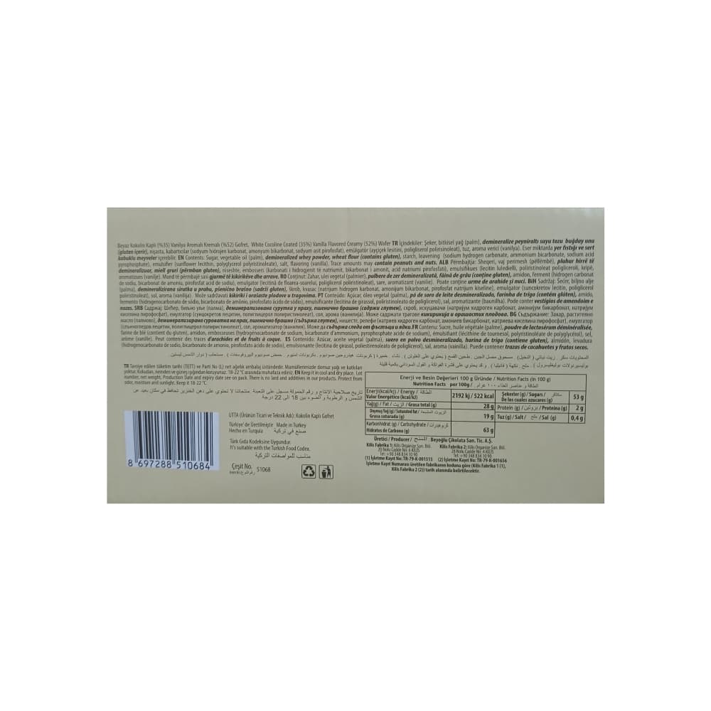 Galletas de oblea cubiertas de chocolate blanco Togo (24 x 18 g) - Miniatura 2