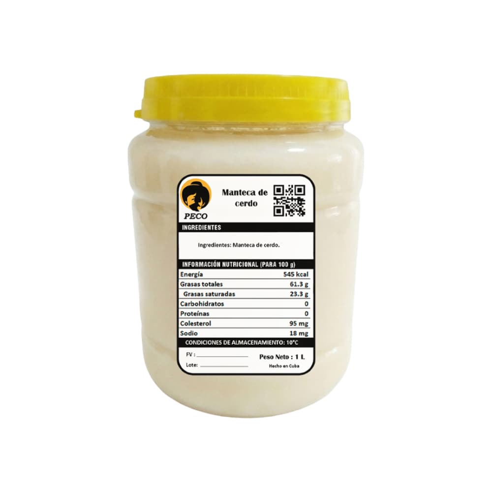 Manteca de cerdo Peco (1 L) - Miniatura 1