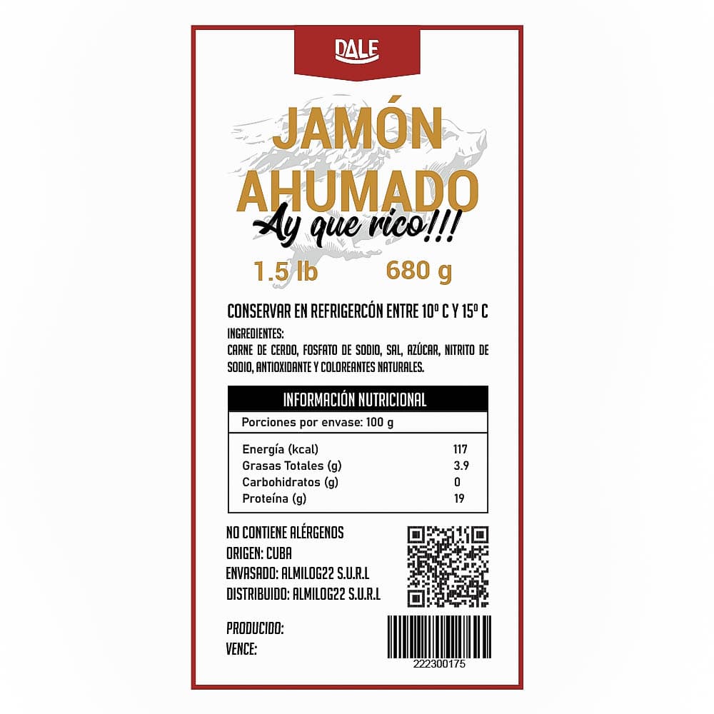 Jamón ahumado Ay que rico (680 g / 1.5 lb) - Miniatura 4