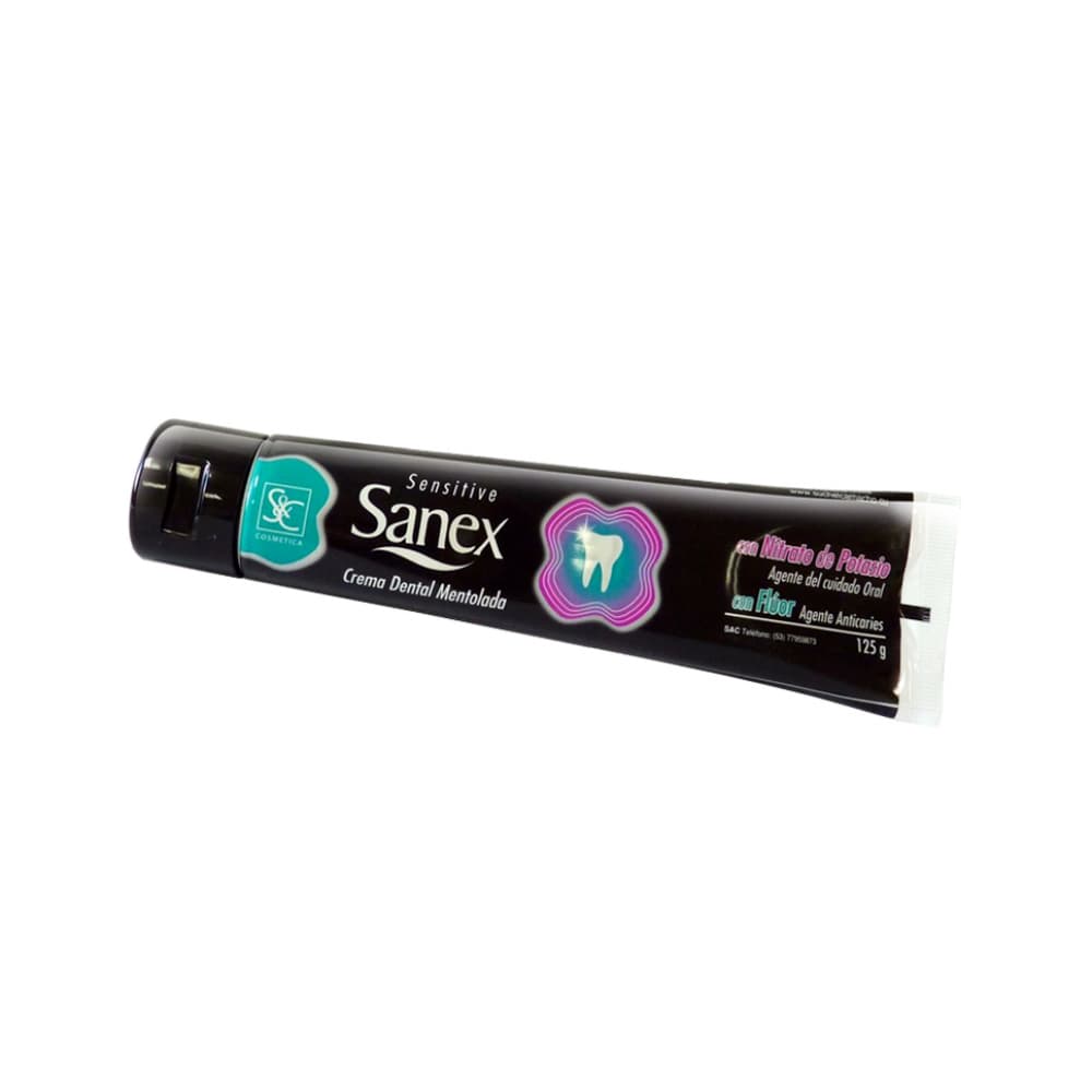 Crema dental mentolada Sensitive Sanex S&C (125 g / 4.4 oz) - Imagen 1