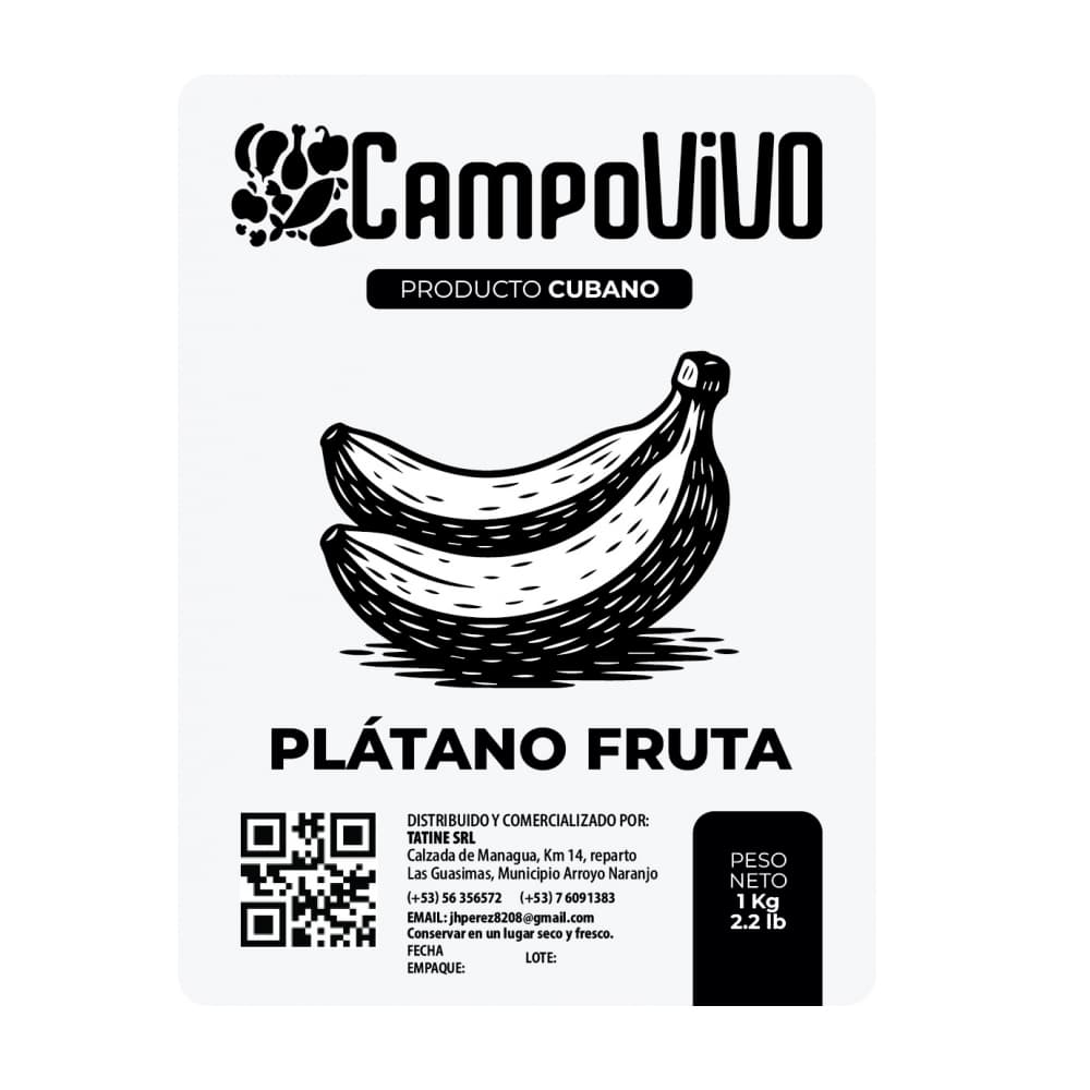 Plátano fruta Campo Vivo (1 kg / 2.2 lb) - Miniatura 3