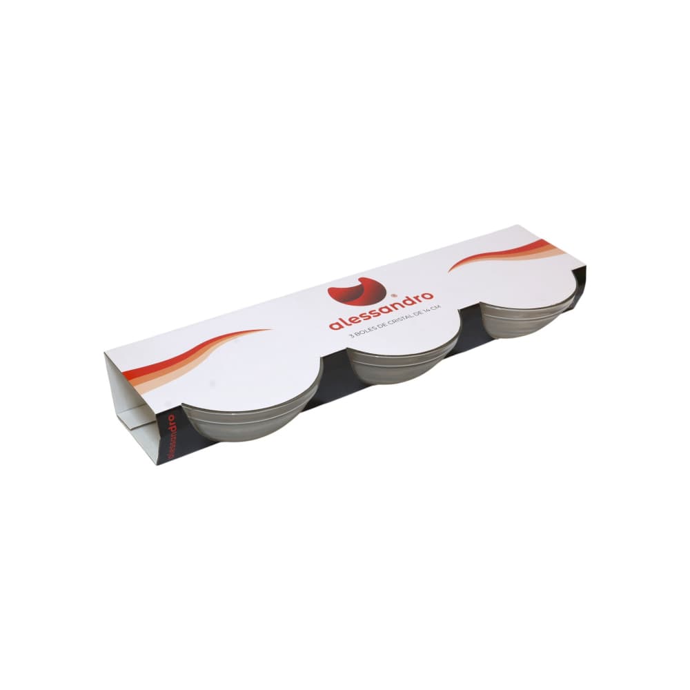 Pack 3 piezas bowl cristal 14 cm Alessandro - Miniatura 3