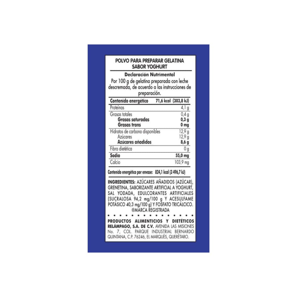 Gelatina de sabor yoghurt D'Gari (120 g / 4.23 oz) - Miniatura 3