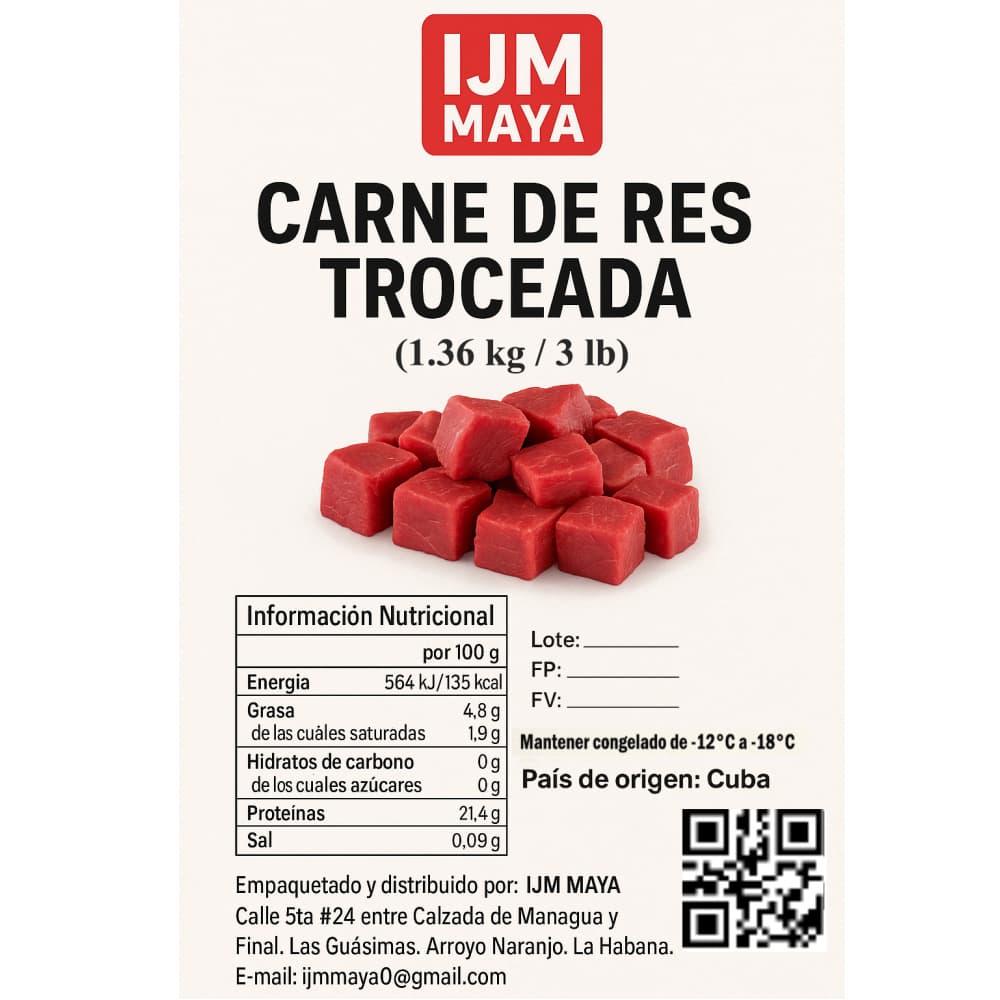 Carne de res troceada IJM Maya (1.36 kg / 3 lb) - Miniatura 3