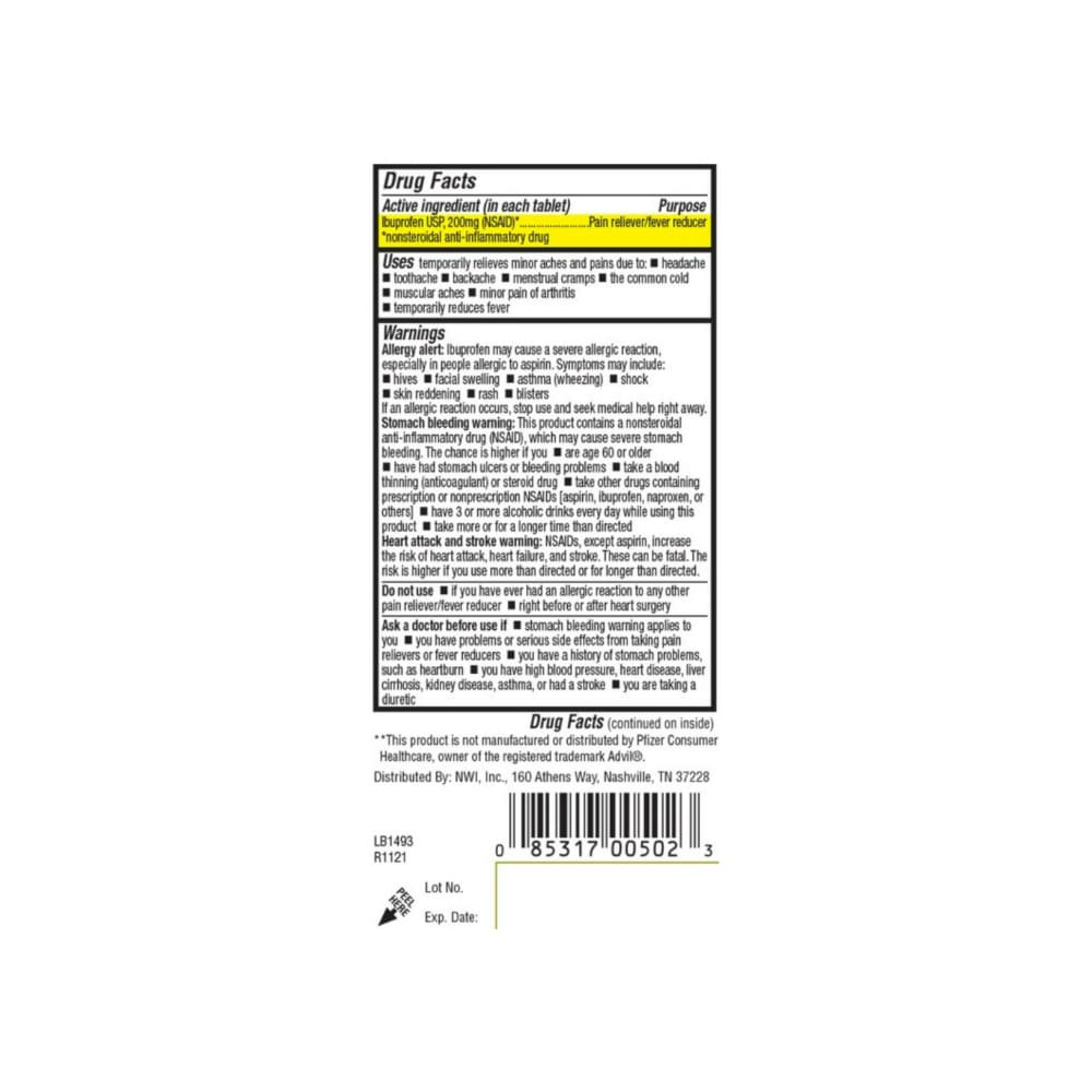 Ibuprofeno 200 mg CareAll (100 tabletas) - Miniatura 3