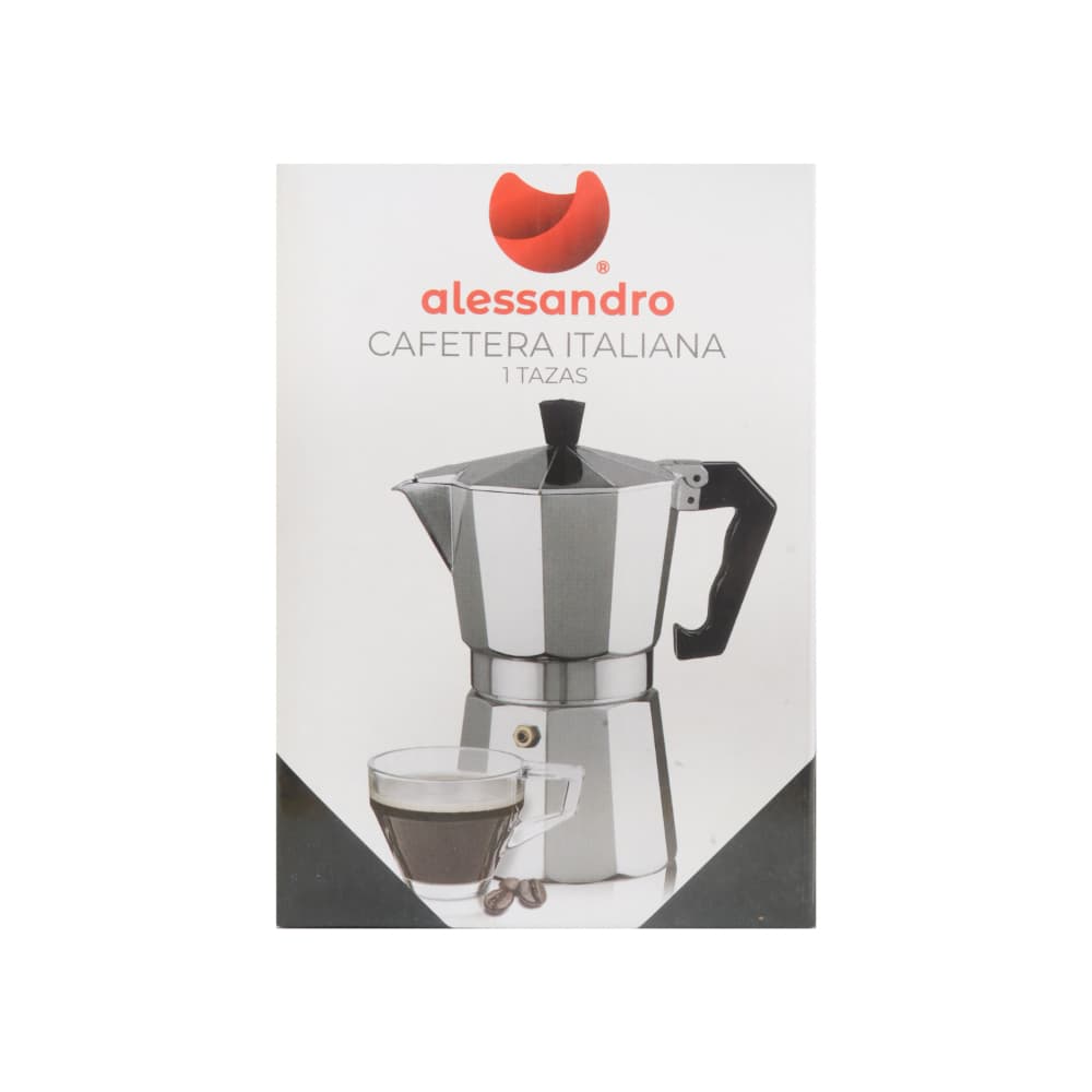 Cafetera italiana de aluminio de 1 tazas Alessandro - Miniatura 3