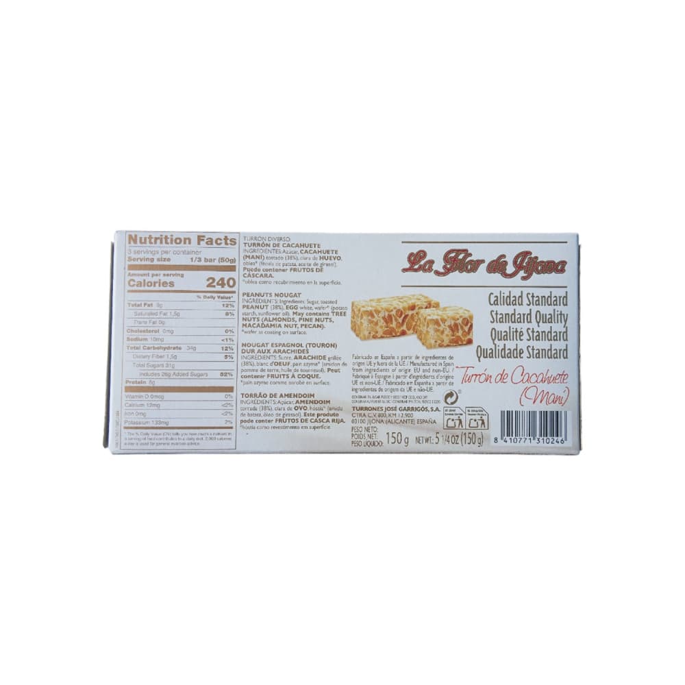 Turrón de cacahuete La Flor de Jijona (150 g / 5.29 oz) - Miniatura 4