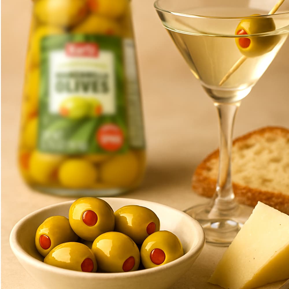 Aceitunas manzanillas enteras rellenas de pimiento Kurtz (163 g / 5.75 oz) - Miniatura 4