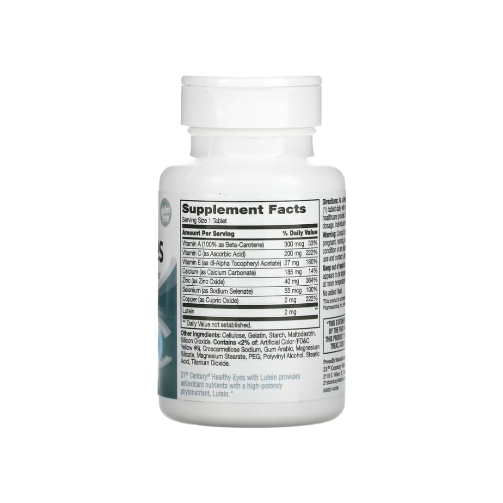 Ojos sanos. Luteína y antioxidantes 21st Century (60 tabletas) - Miniatura 3