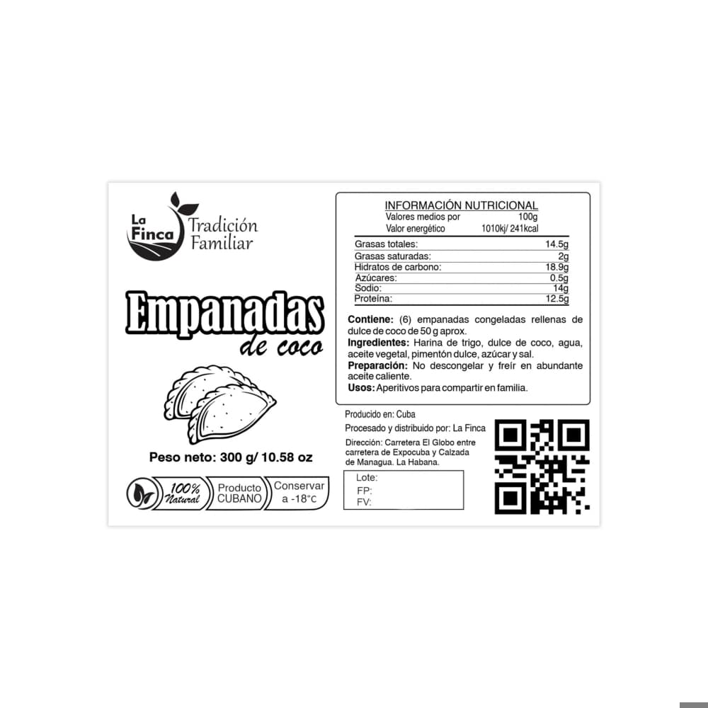Empanadas de coco La Finca (300 g / 10.58 oz) - Miniatura 2