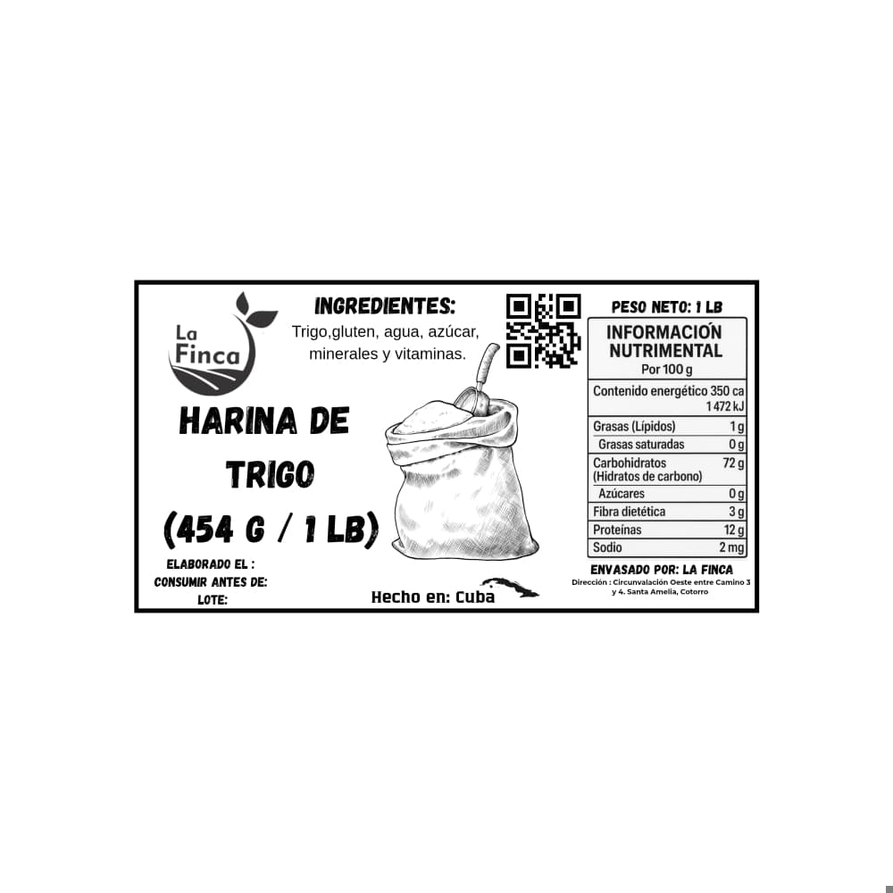 Harina de trigo La Finca (454 g / 1 lb) - Miniatura 4