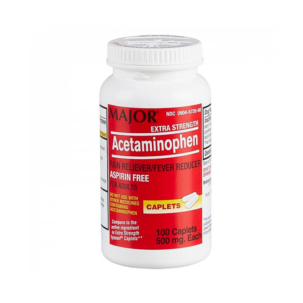Acetaminofén 500 mg Major (100 tabletas) - Imagen 1