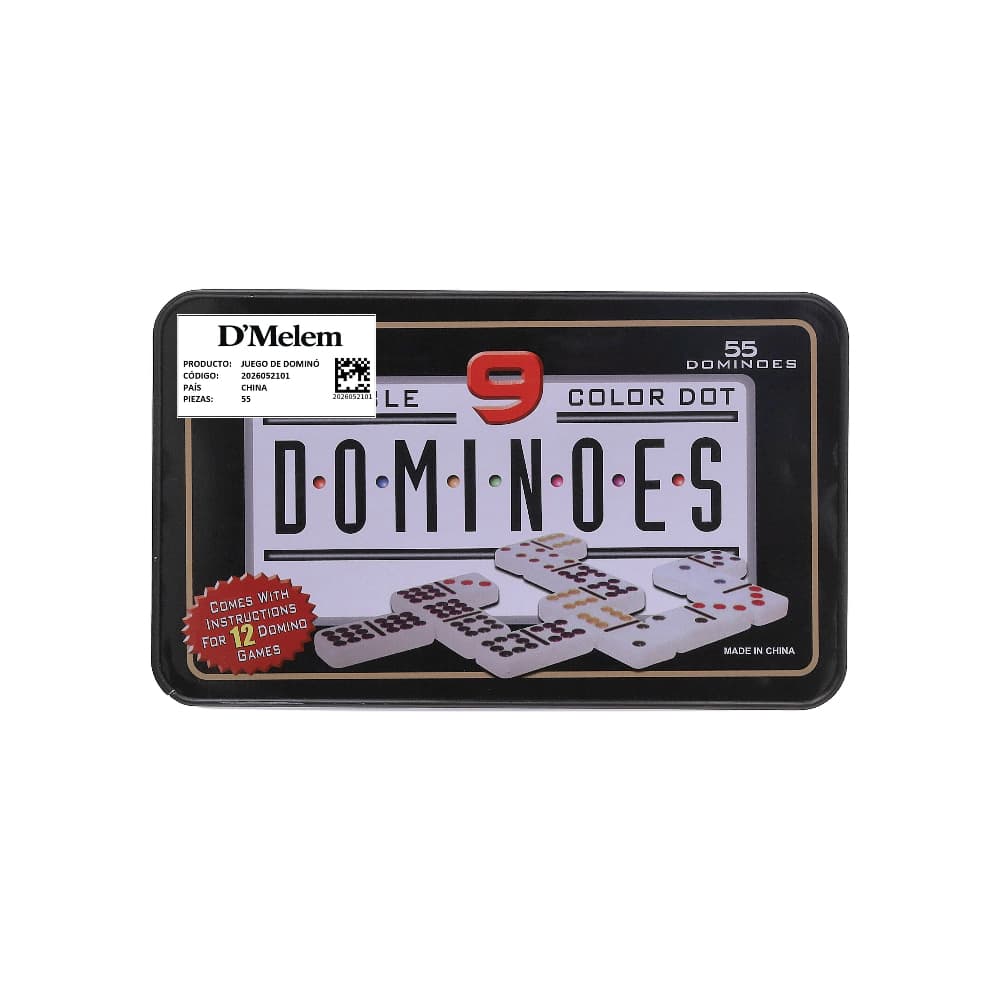 Juego de dominó doble nueve D'melem - Miniatura 3