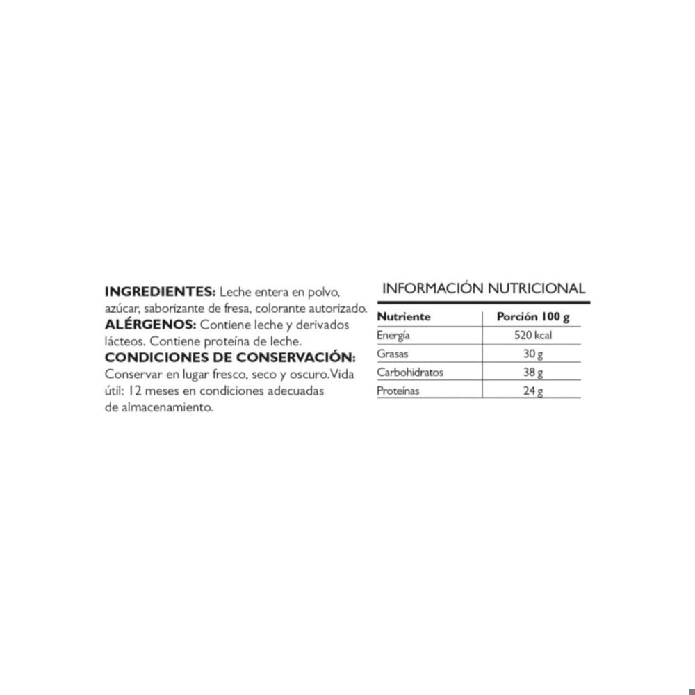Leche en polvo sabor a fresa Pruébalo (1 kg / 2.2 lb) - Miniatura 3