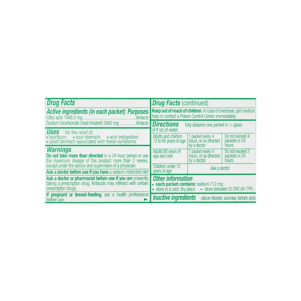 Sal de Uvas Picot. Bicarbonato de sodio 2.4850 g + Ácido tartárico 0.2165 g + Ácido cítrico 1.9485 g (12 sobres) - Miniatura 3