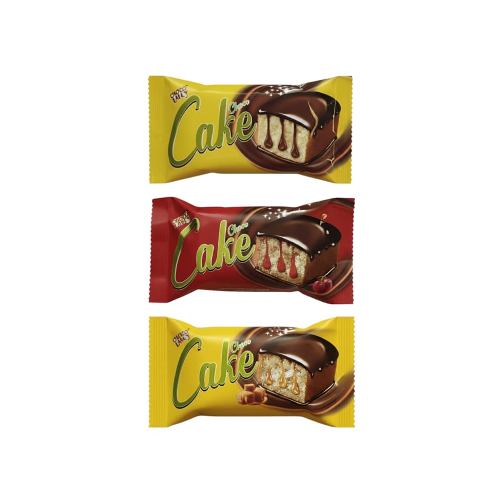 Pastelitos Cake rellenos con salsa de cereza, caramelo y chocolate - Imagen 1