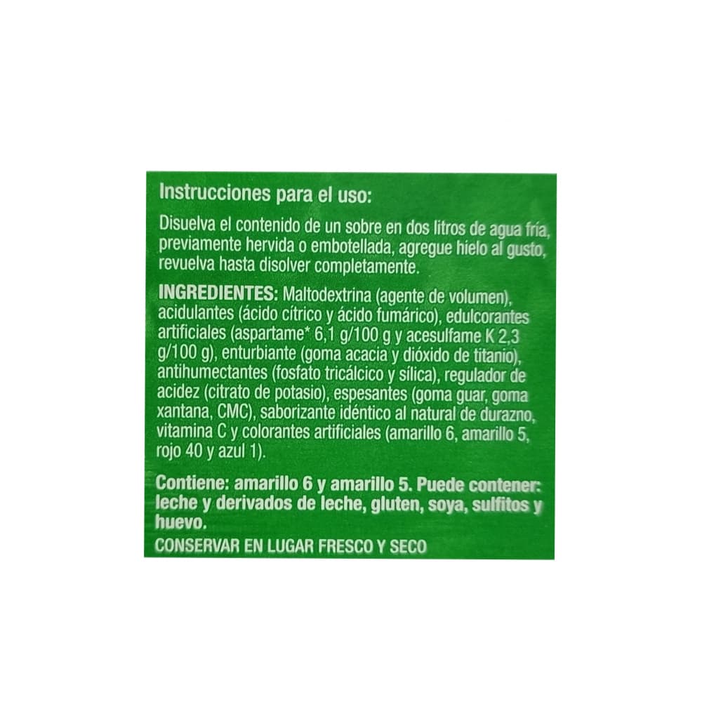 Refresco instantáneo sabor durazno Zuko (104 g / 3.67 oz) - Miniatura 4