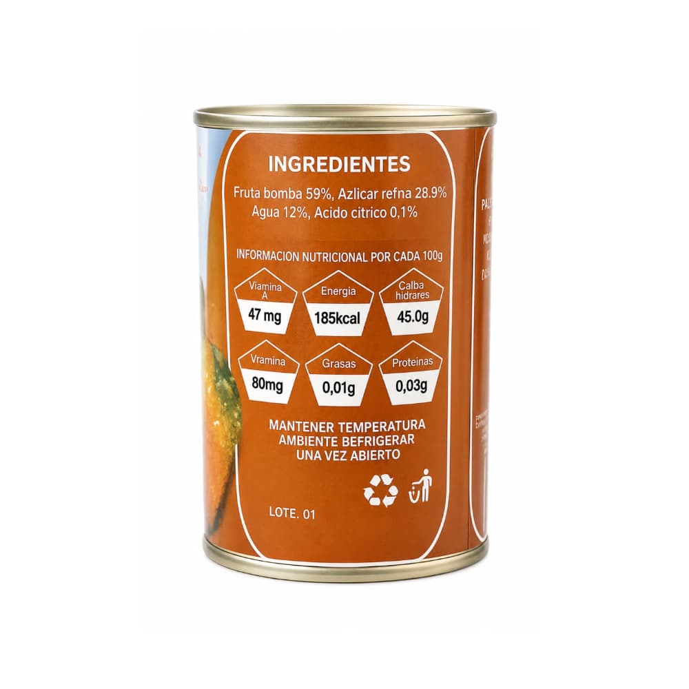 Mermelada de fruta bomba Placeres del Campo (460 g / 1.01 lb) - Miniatura 2