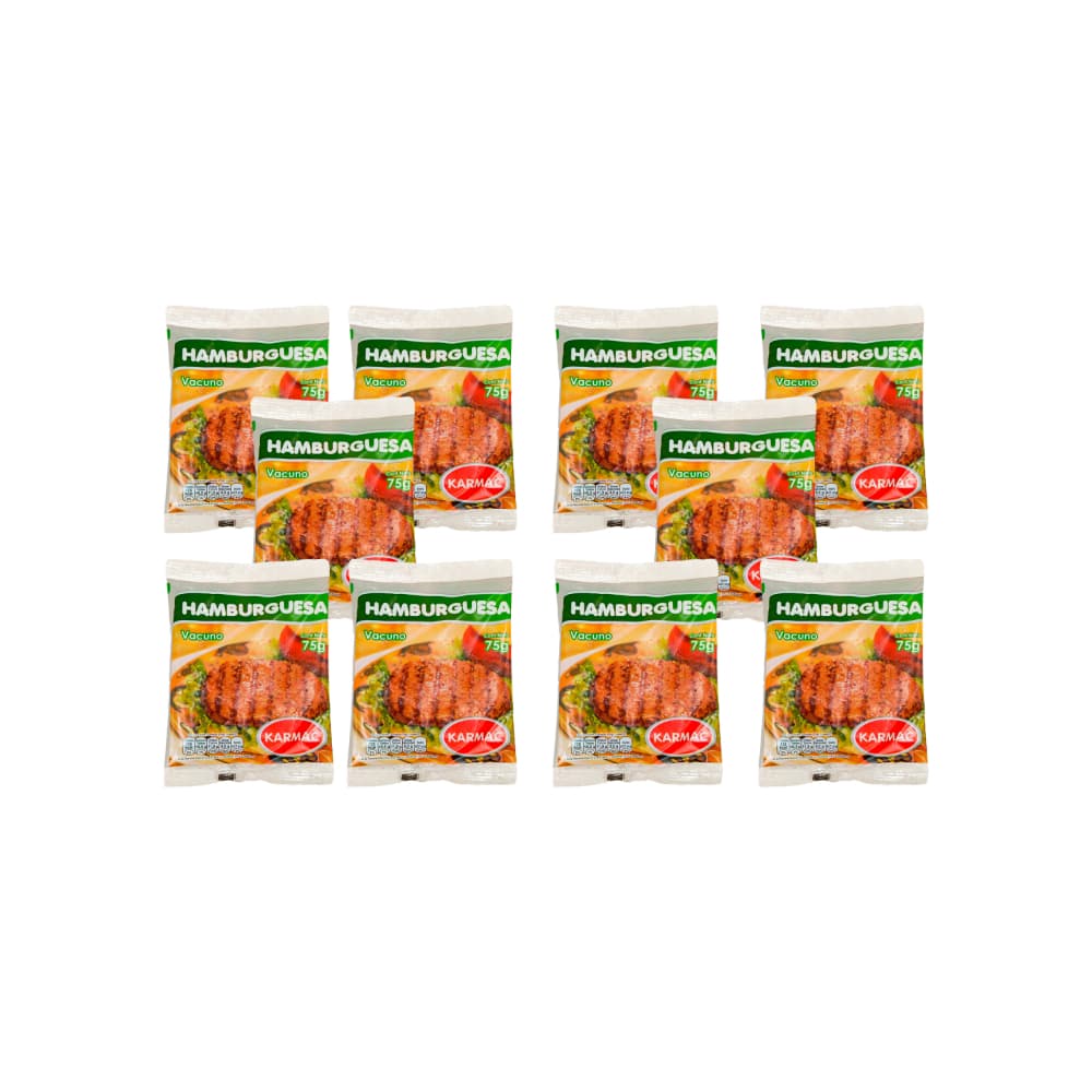 Hamburguesa de vacuno Karmac (10 x 75 g / 2.6 oz) - Imagen 1