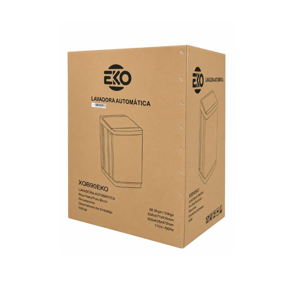 Lavadora automática gris 9 kg EKO QB90EKO - Miniatura 4