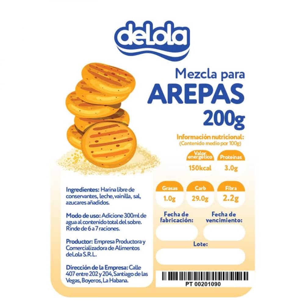 Mezcla para arepas deLola (200 g / 7.05 oz) - Miniatura 3
