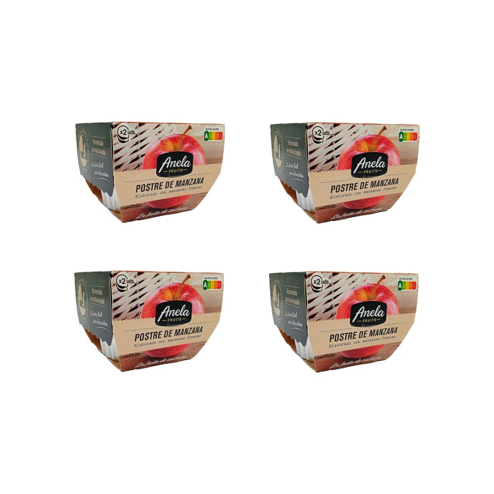 Postre - compota - de manzana Anela Fruits (4 x 200 g / 7.05 oz) - Miniatura 1
