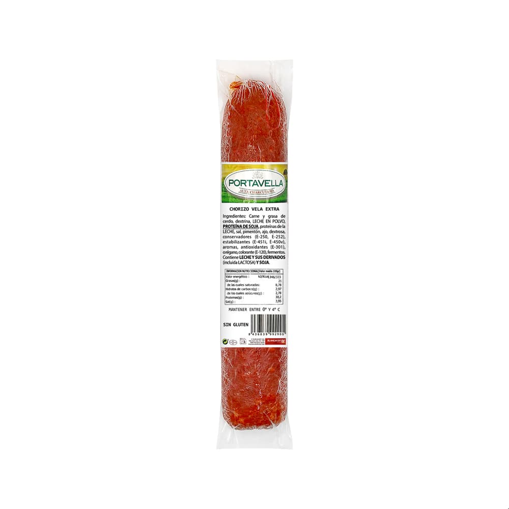 Chorizo vela extra Portavella (1.9 kg / 4.19 lb) - Imagen 1