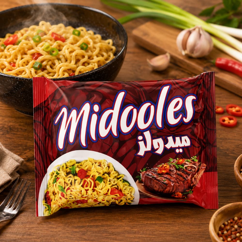 Sopa instantánea de fideos sabor carne de res Midoole (80 g / 2.82 oz) - Miniatura 4