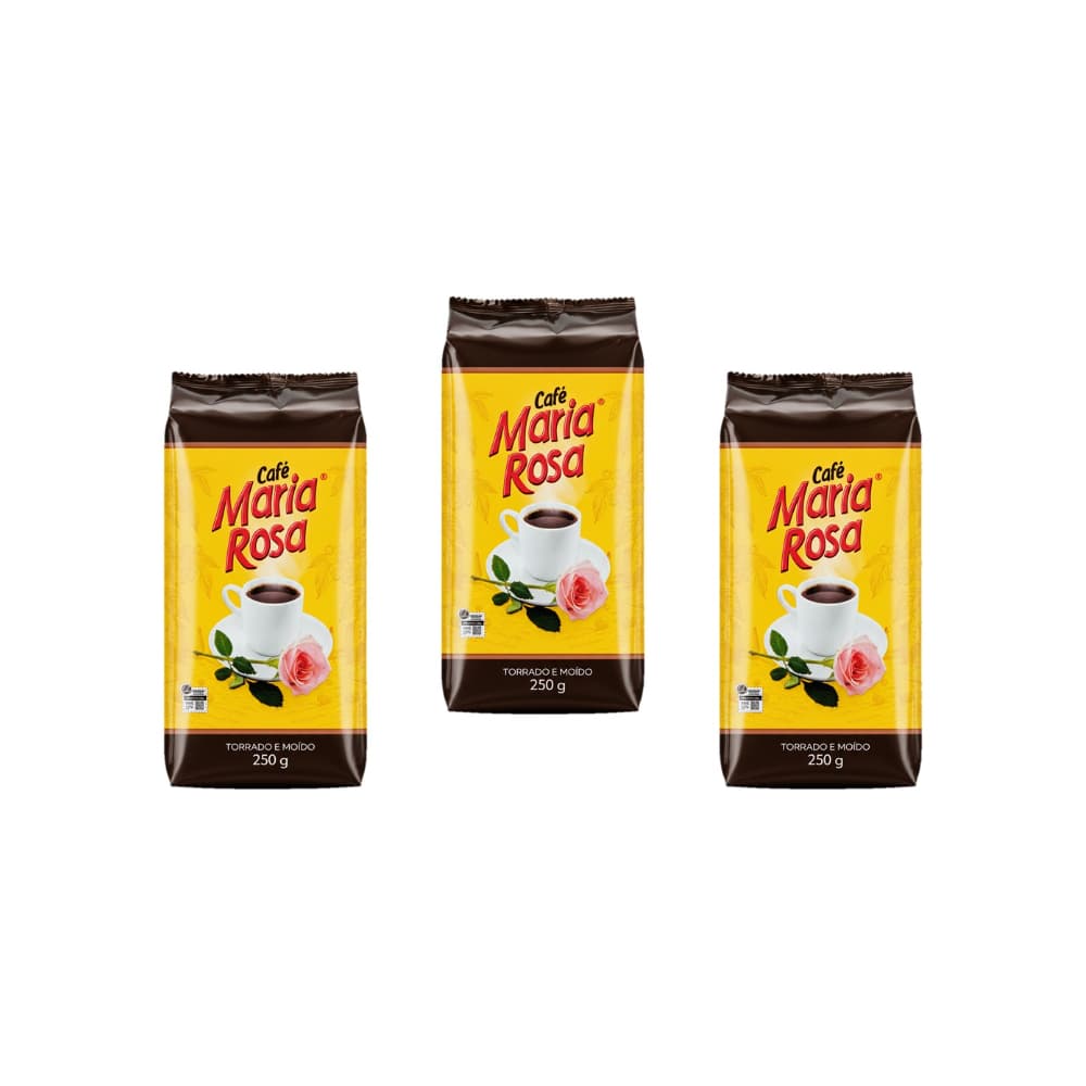Café tostado y molido Maria Rosa (3 x 250 g / 8.81 oz) - Imagen 1