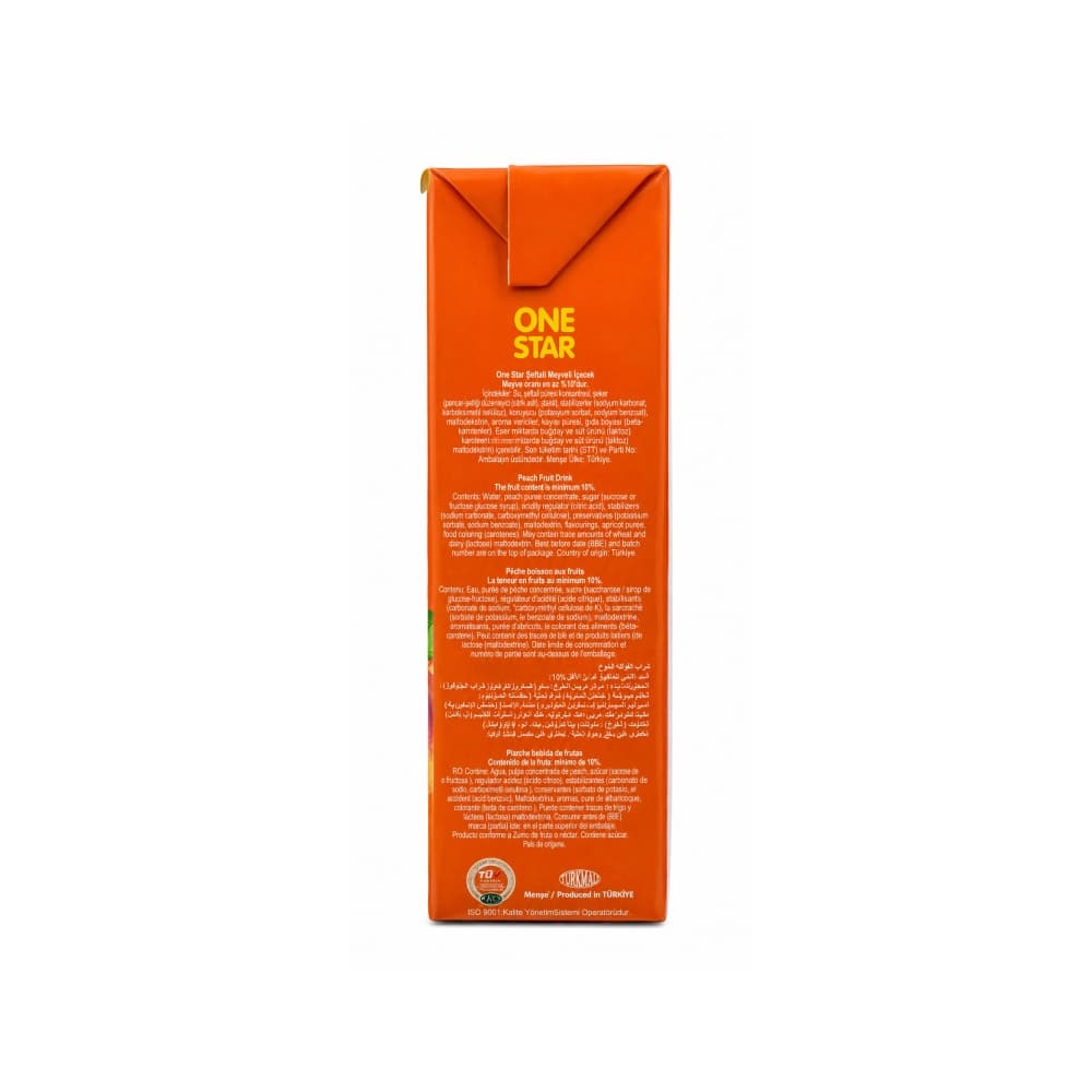 Caja de jugo sabor melocotón One Star (27 x 200 ml) - Miniatura 3