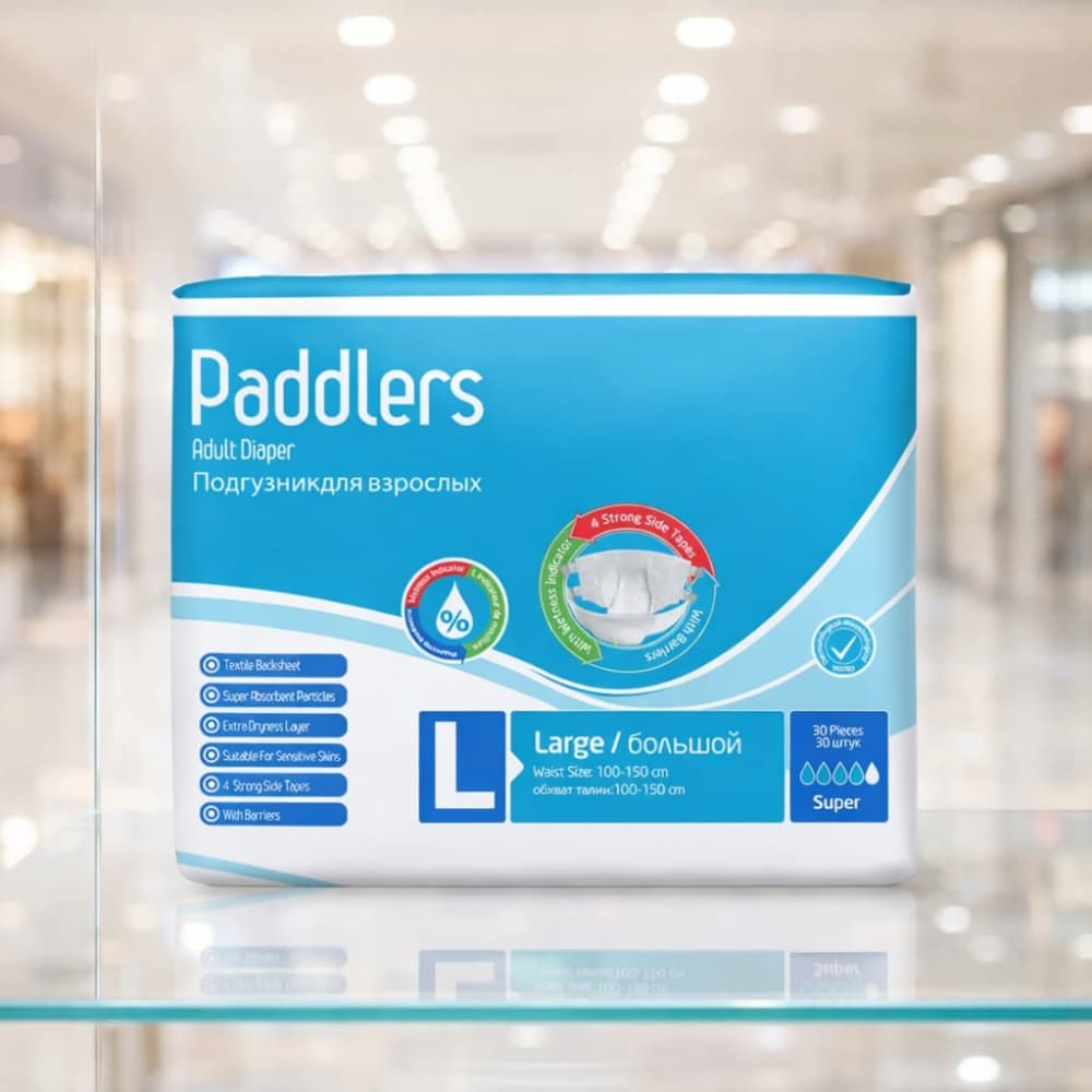 Pañales desechables para adulto talla L Paddlers (30 U) - Miniatura 4