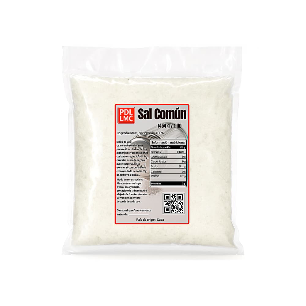 Sal fina común PDL LMC (454 g / 1 lb) - Imagen 1